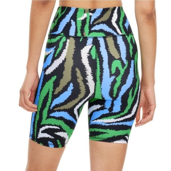 Diane von Furstenberg x Target Disco Zebra Green Bike Shorts Size XXS NWT - Picture 2 of 6